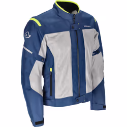 Acerbis Ramsey Vented Blouson textile de moto, bleu-jaune, taille 2XL pour Hommes