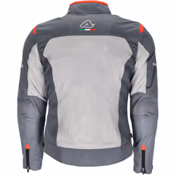 Acerbis On Road Ruby Veste textile de moto pour femmes, gris-rouge, taille L