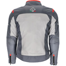 Acerbis On Road Ruby Veste textile de moto pour femmes, gris-rouge, taille L