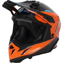 Acerbis Steel Carbon 2023 Casque de motocross, noir-orange, taille L pour Hommes