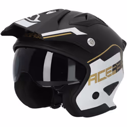 Acerbis Aria 2023 Casque Jet, noir-blanc-or, taille XS pour Hommes