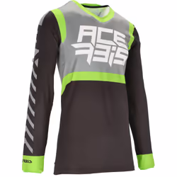 Acerbis X-Flex Five Maillot de motocross, noir-vert, taille S pour Hommes