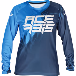 Acerbis MX J-Kid 3 Maillot de motocross pour enfants, blanc-bleu, taille XL pour Des gamins