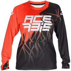 Acerbis MX J-Kid 3 Maillot de motocross pour enfants, noir-rouge, taille S pour Des gamins