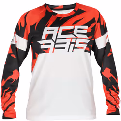 Acerbis MX J-Kid 4 Maillot de motocross pour enfants, blanc-rouge, taille XL pour Des gamins