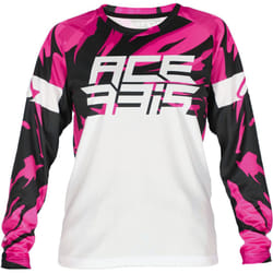 Acerbis MX J-Kid 4 Maillot de motocross pour enfants, blanc-pourpre, taille S pour Des gamins