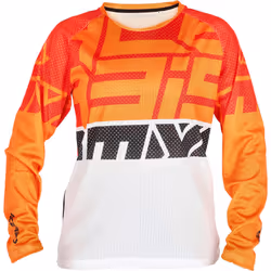 Acerbis MX J-Windy 4 Maillot de motocross pour enfants, blanc-orange, taille XL pour Des gamins