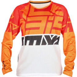 Acerbis MX J-Windy 4 Maillot de motocross pour enfants, blanc-orange, taille 2XL pour Des gamins