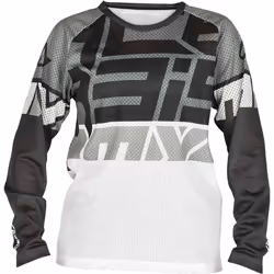 Acerbis MX J-Windy 4 Maillot de motocross pour enfants, noir-blanc, taille S pour Des gamins