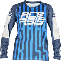 Acerbis MX J-Windy 5 Maillot de motocross pour enfants, blanc-bleu, taille XL pour Des gamins