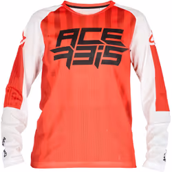 Acerbis MX J-Windy 5 Maillot de motocross pour enfants, blanc-rouge, taille S pour Des gamins