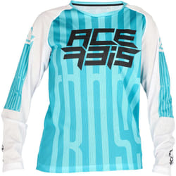 Acerbis MX J-Windy 5 Maillot de motocross pour enfants, blanc-vert, taille S pour Des gamins