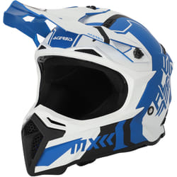 Acerbis Profile 5 Casque de motocross, blanc-bleu, taille S pour Hommes