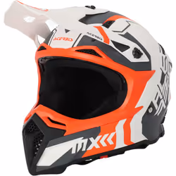 Acerbis Profile 5 Casque de motocross, blanc-orange, taille S pour Hommes