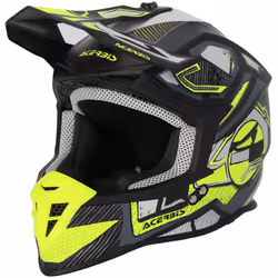 Acerbis Linear Graphic 2024 Casque de motocross, noir-jaune, taille XS pour Hommes