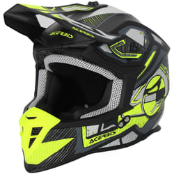 Acerbis Linear Graphic 2024 Casque de motocross, noir-jaune, taille S pour Hommes