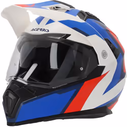 Acerbis Flip FS-606 2024 Casque de motocross, blanc-rouge-bleu, taille L pour Hommes