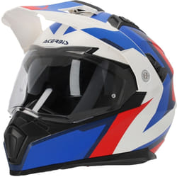 Acerbis Flip FS-606 2024 Casque de motocross, blanc-rouge-bleu, taille L pour Hommes