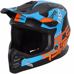 Acerbis Profile Casque de motocross pour enfants, noir-orange, taille S