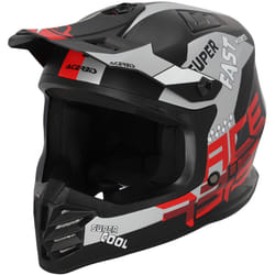 Acerbis Profile Casque de motocross pour enfants, noir-rouge, taille L