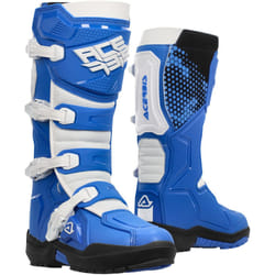 Acerbis Artiglio Bottes de motocross, blanc-bleu, taille 47 pour Hommes