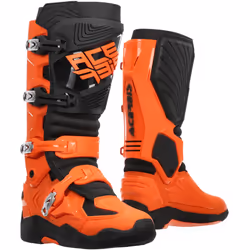 Acerbis Whoops Bottes de motocross, noir-orange, taille 47 pour Hommes