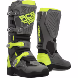 Acerbis Whoops Bottes de motocross, gris-jaune, taille 46 pour Hommes