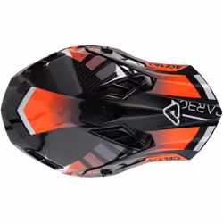 Acerbis Steel Carbon Casque de motocross, noir-orange, taille XS pour Hommes