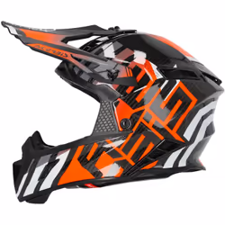 Acerbis Steel Carbon Casque de motocross, noir-orange, taille XL pour Hommes