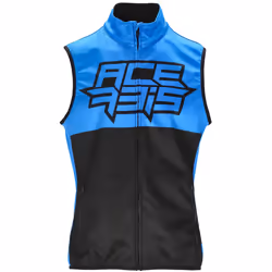 Acerbis Linear Softshell Gilet de motocross imperméable, noir-bleu, taille L pour Hommes
