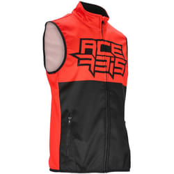 Acerbis Linear Softshell Gilet de motocross imperméable, noir-rouge, taille L pour Hommes