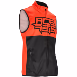Acerbis Linear Softshell Gilet de motocross imperméable, noir-rouge, taille L pour Hommes