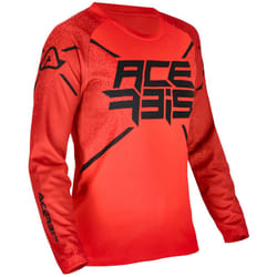 Acerbis MX J-Kid 5 Maillot de motocross pour enfants, noir-rouge, taille M pour Des gamins