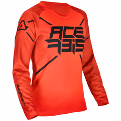 Acerbis MX J-Kid 5 Maillot de motocross pour enfants, noir-rouge, taille L pour Des gamins