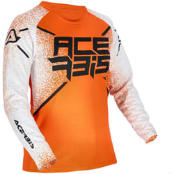 Acerbis MX J-Kid 5 Maillot de motocross pour enfants, blanc-orange, taille XL pour Des gamins