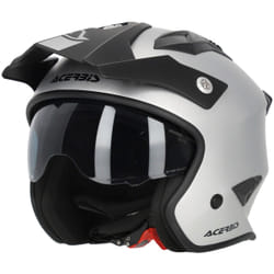 Acerbis Aria Metallic Casque jet, argent, taille M pour Hommes