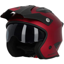 Acerbis Aria Metallic Casque jet, rouge, taille L pour Hommes