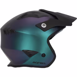 Acerbis Aria Metallic Casque jet, vert-pourpre, taille XS pour Hommes