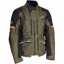 Acerbis X-Rover veste textile de moto impermÃ©able, vert-orange, taille M pour Hommes