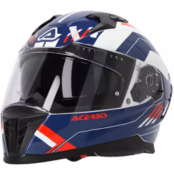 Acerbis X-Way Graphic Casque, blanc-rouge-bleu, taille L pour Hommes