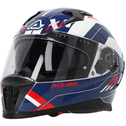 Acerbis X-Way Graphic Casque, blanc-rouge-bleu, taille XL pour Hommes