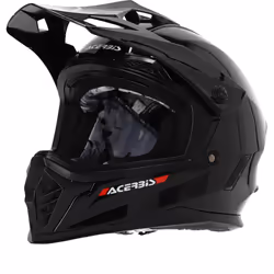 Acerbis Rider Solid Casque de motocross pour enfants, noir, taille S