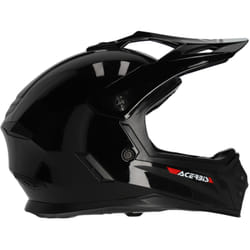 Acerbis Rider Solid Casque de motocross pour enfants, noir, taille XL