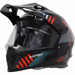 Acerbis Rider Casque de motocross pour enfants, noir-rouge, taille M