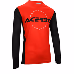 Acerbis MX J-Track Inc Maillot de motocross, noir-rouge, taille 2XL pour Hommes