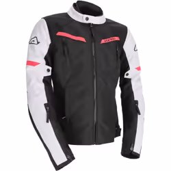 Acerbis X-Street Veste textile de moto pour femmes, noir-blanc-rose, taille M