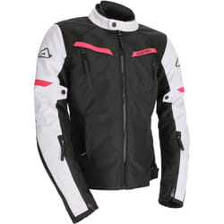 Acerbis X-Street Veste textile de moto pour femmes, noir-blanc-rose, taille M