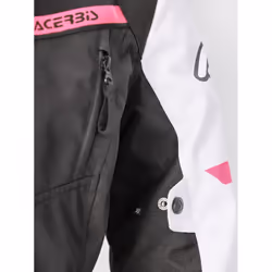 Acerbis X-Street Veste textile de moto pour femmes, noir-blanc-rose, taille M
