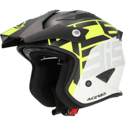 Acerbis Jet Aria Graphic Casque jet, noir-jaune, taille L pour Hommes