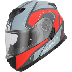 Acerbis Serel Graphic Casque, gris-rouge, taille XL pour Hommes